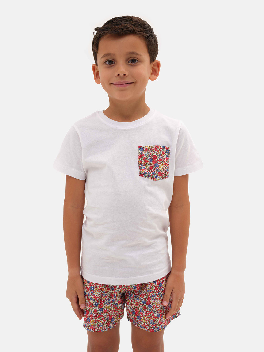 T-shirt bambino Fiori Rossi