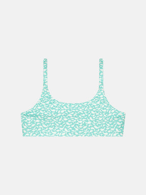 Top Lycra Liberty Pesciolini Verde Acqua